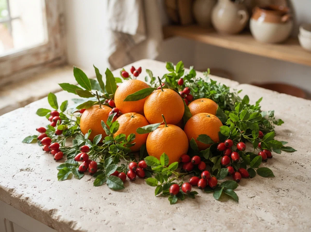 Citrus fruits and berries rich in vitamin C